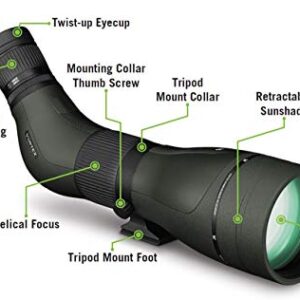 Vortex Optics Diamondback HD Spotting Scope 16-48x65 Angled, Green