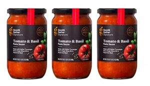 italian tomato & basil pasta sauce 3 glass jars 24.3oz each – by good & gather signature