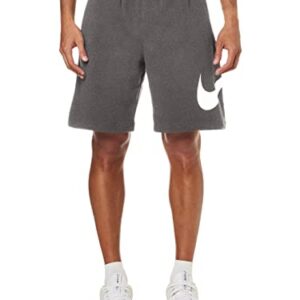 Nike Men's Sportswear Club Short Basketball Graphic, Charcoal Heathr/White/White, XX-Large