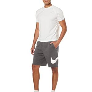 Nike Men's Sportswear Club Short Basketball Graphic, Charcoal Heathr/White/White, XX-Large