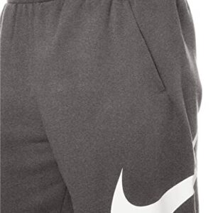 Nike Men's Sportswear Club Short Basketball Graphic, Charcoal Heathr/White/White, XX-Large