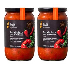 italian arrabbiata spicy pasta sauce 2 glass jars 24.3oz each – by good & gather signature