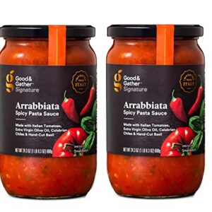 Italian Arrabbiata Spicy Pasta Sauce 2 Glass Jars 24.3oz each - By Good & Gather Signature