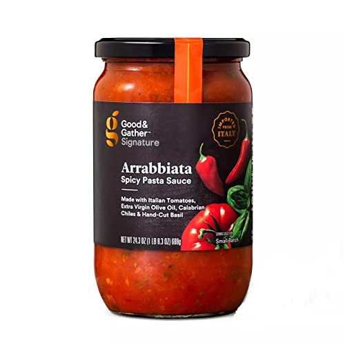 Italian Arrabbiata Spicy Pasta Sauce 2 Glass Jars 24.3oz each - By Good & Gather Signature