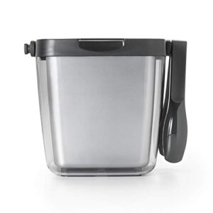 OXO Good Grips Double Wall Ice Bucket with Tongs and Garnish Tray,Gray