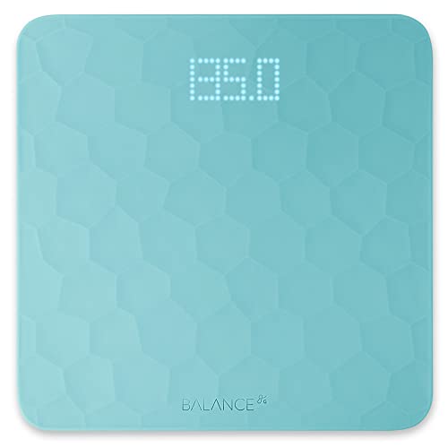 Greater Goods Silicone Bathroom Scale - Premium Bathroom Scale for Measuring Weight, Perfect for Nutrition and Fitness | Comes with Designer Silicone Cover | Designed in St. Louis (Aqua)