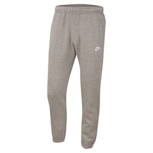 nike men’s club open-hemmed pants gray | gray | white 2xl