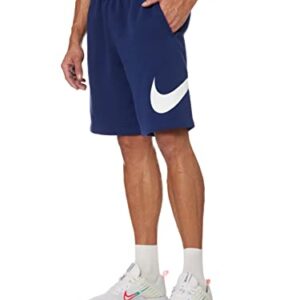 Nike Men's Sportswear Club Short Basketball Graphic, Midnight Navy/White/White, XX-Large