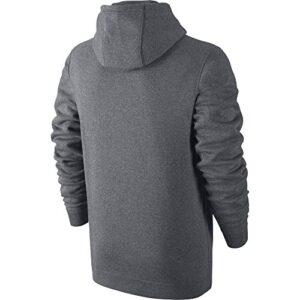 Nike Men's Sportswear Club Pullover Hoodie, Charcoal Heather/Charcoal Heather/White, Small Tall