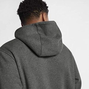 Nike Men's Sportswear Club Pullover Hoodie, Charcoal Heather/Charcoal Heather/White, Small Tall