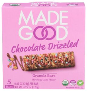 madegood organic chocolate drizzled granola bars, 4.25 oz