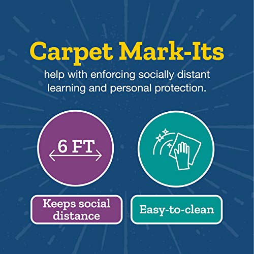 Really Good Stuff Carpet Mark-Its – Numbers 0-25, 5” by 5” (Set of 26) – Star-Shaped Yellow Carpet Spots - Assign Floor Seating, Play Games – Durable, No-Slide Back