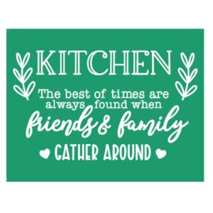 JAJADO Kitchen Farmhouse Silk Screen Stencils Reusable Adhesive Stencil Kitchen Sign Mesh Transfer Screen Print Stencils for Wood, Fabric, Pillow, Chalkboard, Wall Home Decor DIY Craft Project