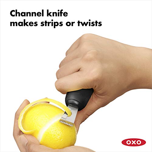 OXO Good Grips Citrus Zester With Channel Knife,Black