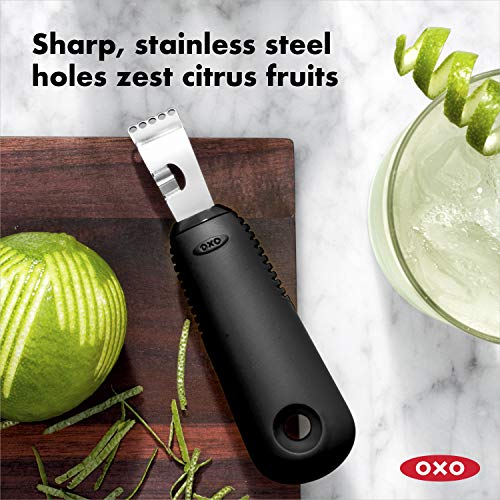 OXO Good Grips Citrus Zester With Channel Knife,Black