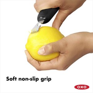 OXO Good Grips Citrus Zester With Channel Knife,Black