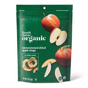 Good & Gather- Organic Dried Unsweetened Apple Rings Snacks - 4oz