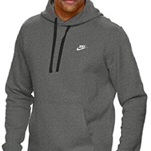 Nike Men's Sportswear Club Pullover Hoodie, Charcoal Heather/Charcoal Heather/White, X-Large Tall