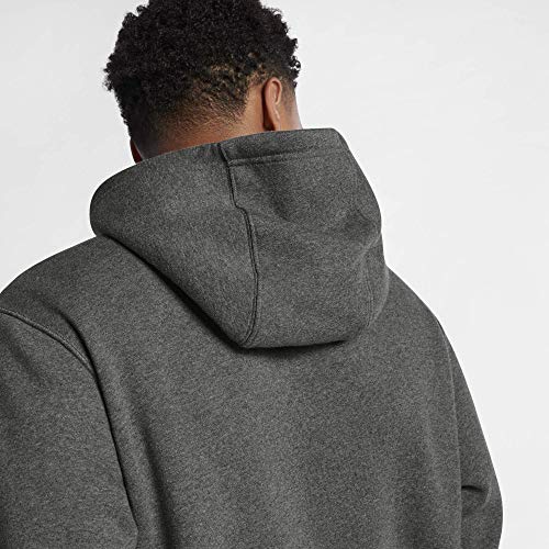 Nike Men's Sportswear Club Pullover Hoodie, Charcoal Heather/Charcoal Heather/White, X-Large Tall