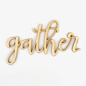 gather wood sign home décor wall art unfinished 18″ x 11″