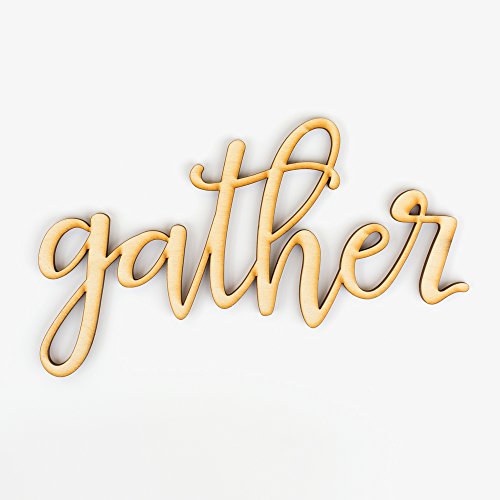 Gather Wood Sign Home Décor Wall Art Unfinished 18" x 11"