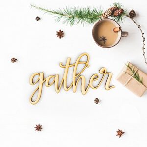 Gather Wood Sign Home Décor Wall Art Unfinished 18" x 11"