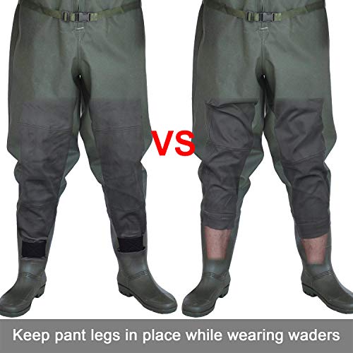 Wisdompro 1 Pair Neoprene Ankle Blousing Garters Trousers Boots Blousers Strap with Hook and Loop for Waders Fly Fishing Hunting Hiking Cycling Gardening Military Uniforms