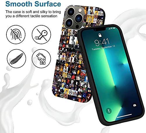 Basketball Stars Designed for iPhone 13 Pro Max Case, Kobe Gather Pattern Compatible with iPhone 13 Pro Max Case 6.7 inch, TPU Anti-Scratch Shockproof Soft Case (Kobe Gather)