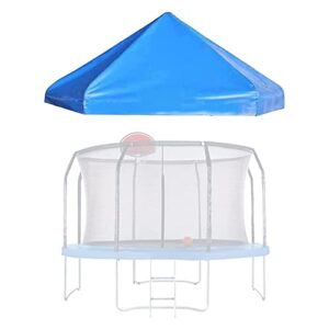 trampoline canopy 6/8/10/12/13/14/15/16ft trampoline sun shade cover outdoor fitness backyard trampoline tent accessories, 15ft 5 legs 10 pillars