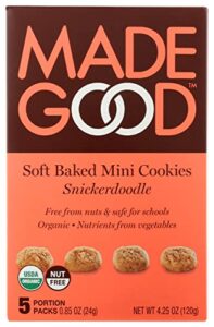 madegood organic soft baked mini snickerdoodle cookies, 4.25 oz