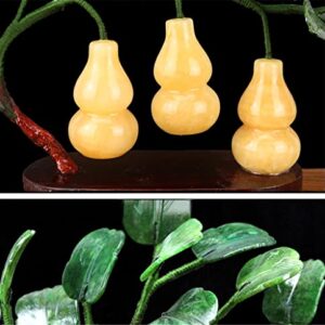 YXBDN Jade Fortune Feng Shui Gourd Potted Ornaments to Attract Wealth and Gather Wealth Living Room Wine Cabinet Decorations (Color : Gray, Size : 23 * 8 * 35cm)