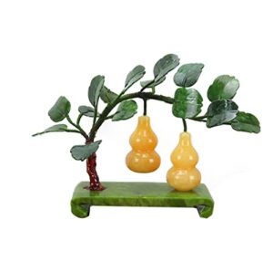 genigw jade fortune feng shui gourd potted ornaments to attract wealth and gather wealth living room wine cabinet decorations (color : gray, size : 23 * 8 * 30cm)