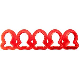 fish cookie cutter multi x5 – plastic red fish cutters for cookies, dough, bread, soft fruits, soft veggies and more – cutters for mini fish-shaped goods