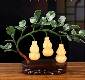 wxbdd jade fortune feng shui gourd potted ornaments to attract wealth and gather wealth living room wine cabinet decorations (color : white-patch five-pointed star4, size : 23 * 8 * 35cm)