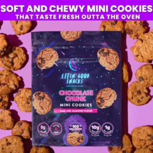 Effin Good Chocolate Chip Keto Cookies | Sugar Free Cookies | Keto Snacks | High Protein, Low Carb, Low Calorie | No Sugar Alcohols | Gluten Free | Diabetic Snacks | Keto Dessert | Healthy Snacks for Adults(3 Pack)