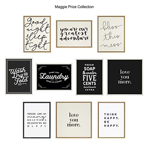 Kate and Laurel Sylvie Fresh Soap Black Framed Canvas Wall Art by Maggie Price of Hunt and Gather Goods, 18x24 White, Vintage Sign Art for Wall