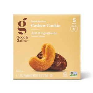 good & gather- cashew cookie nutrition bars – 5ct, 8 oz