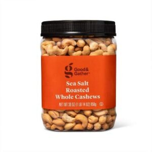 good & gather sea salt roasted whole cashews 30oz
