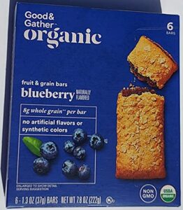 good & gather- organic whole grain blueberry fruit & grain bars – 6ct – 7.8 oz