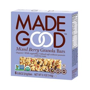 made good granola bar – mixed berry – case of 6 – 5 oz