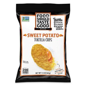 food should taste good tortilla chips, sweet potato, 1.5 oz (pack of 24)