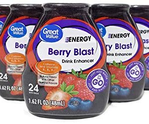 (10 Pack) Great Value Energy Drink Enhancer, Berry Blast, 1.62 fl oz