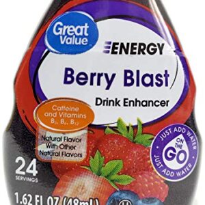 (10 Pack) Great Value Energy Drink Enhancer, Berry Blast, 1.62 fl oz