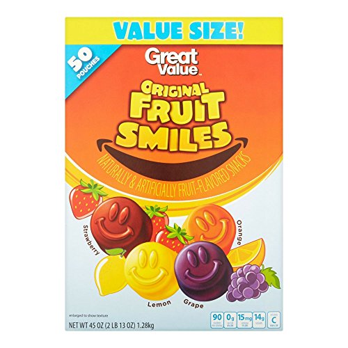 Great Value Original Fruit Smiles, 45 OZ, Pack of 1