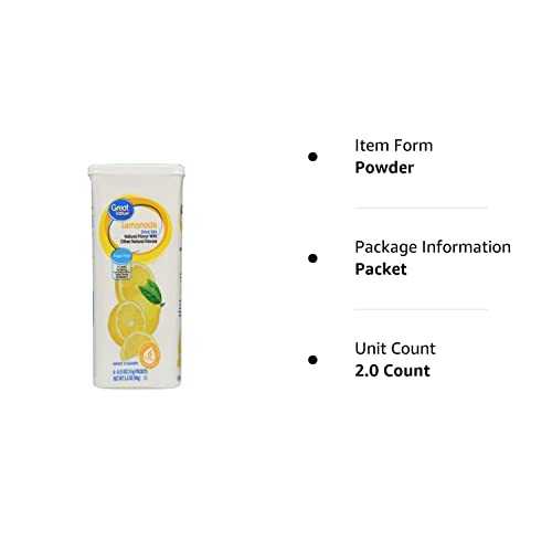 Great Value: Lemonade Drink Mix, 3.2 Oz - 6 Packets (Pack of 2)