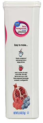 Great Value Berry Pomegranate Drink Mix, 6 Count per pack, 2.5 Oz (Pack of 2)