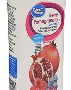 Great Value Berry Pomegranate Drink Mix, 6 Count per pack, 2.5 Oz (Pack of 2)