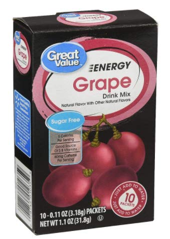 Great Value Energy Drink Mix bundle: 2x Dragon Fruit, 2x Grape; 2x Pomegranate Lemonade