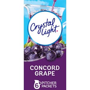 crystal light sugar-free concord grape low calories powdered drink mix 6 count pitcher packets