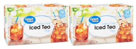 Great Value Iced Tea Bags, Gallon Sized, 24 oz, 24 Count (Pack of 2)